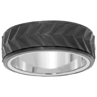 Fine Jewelry Mens 8mm Stainless Steel Band In Transparent
