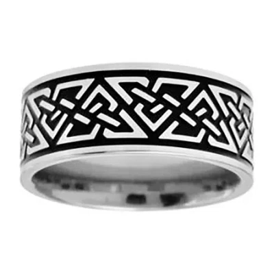 Fine Jewelry Mens 9mm Stainless Steel Celtic Knot Ring In Multi