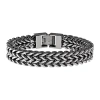 Fine Jewelry Mens Antique Finish Stainless Steel Wheat Bracelet In Gray
