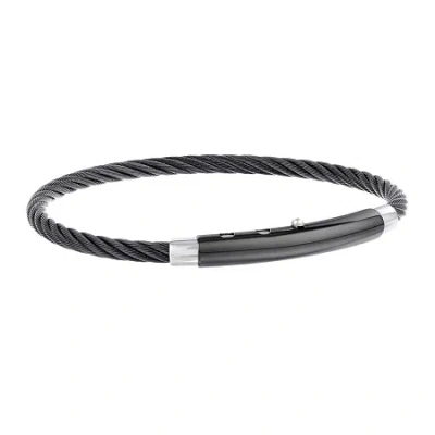 Fine Jewelry Mens Black Ip Stainless Steel Chain Bracelet