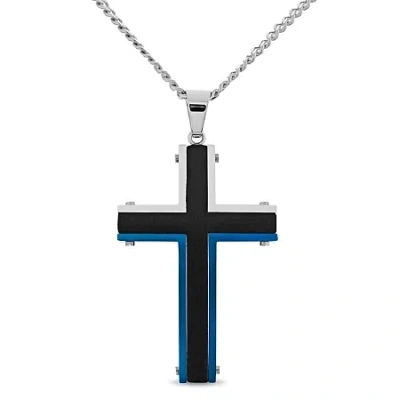 Fine Jewelry Mens Cross Pendant Necklace In Transparent