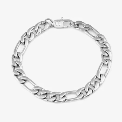 Fine Jewelry Mens Figaro Bracelet Stainless Steel In Transparent