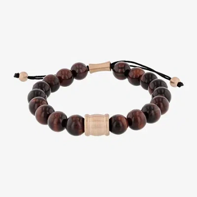 Fine Jewelry Mens Genuine Red Tiger's Eye Beaded Bracelet In Transparent