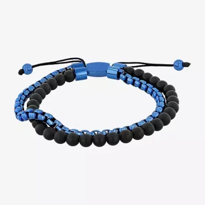 Fine Jewelry Mens Genuine Stone Beaded Bracelet In Black