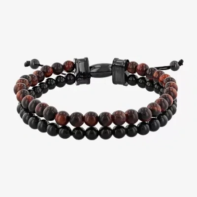 Fine Jewelry Mens Genuine Stone Beaded Bracelet In Brown