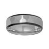 Fine Jewelry Mens Hammered-texture Stainless Steel Band Ring In White