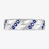 Fine Jewelry Mens Lab Created Blue Sapphire Sterling Silver Fashion Ring In Transparent