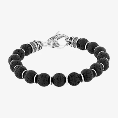 Fine Jewelry Mens Lava Bead Beaded Bracelet In Black