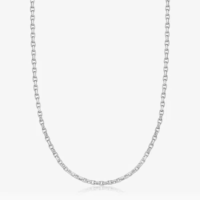Fine Jewelry Mens Stainless Steel 18" 5mm Thin Rolo Chain In Transparent