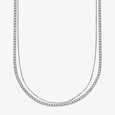Fine Jewelry Mens Stainless Steel 22 Inch Wheat Chain Necklace In Transparent