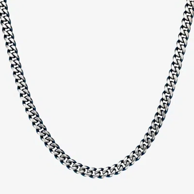 Fine Jewelry Mens Stainless Steel 24 Inch Curb Chain Necklace In Transparent