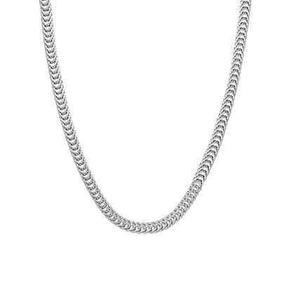 Fine Jewelry Mens Stainless Steel 24 Inch Herringbone Chain Necklace In Transparent
