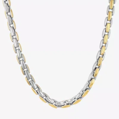 Fine Jewelry Mens Stainless Steel 24 Inch Link Chain Necklace In Multi