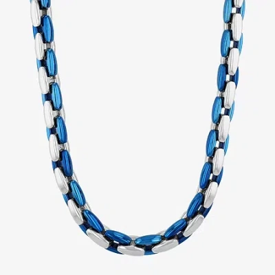 Fine Jewelry Mens Stainless Steel 24 Inch Link Chain Necklace In White