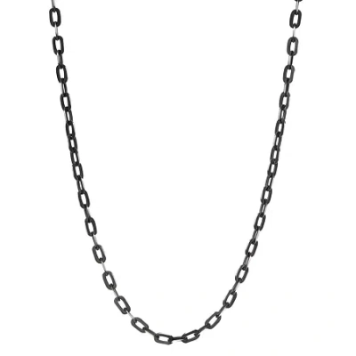 Fine Jewelry Mens Stainless Steel 24 Inch Link Necklace In Transparent