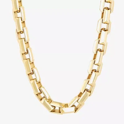 Fine Jewelry Mens Stainless Steel 24 Inch Link Necklace In Yellow