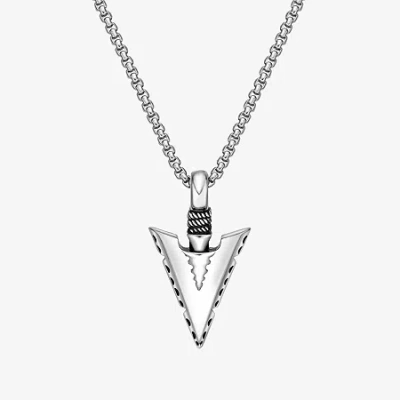 Fine Jewelry Mens Stainless Steel 24 Inch Pendant Necklace In Transparent