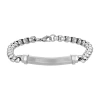 Fine Jewelry Mens Stainless Steel 8 1/2 Inch Solid Box Chain Bracelet In Transparent