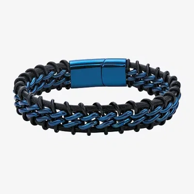 Fine Jewelry Mens Stainless Steel 8 1/2 Inch Solid Braid Chain Bracelet In Transparent