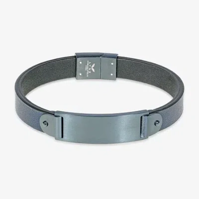 Fine Jewelry Mens Stainless Steel 8 1/2 Inch Solid Id Bracelet In Transparent