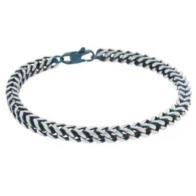 Fine Jewelry Mens Stainless Steel 8 1/2 Inch Solid Wheat Chain Bracelet In Transparent