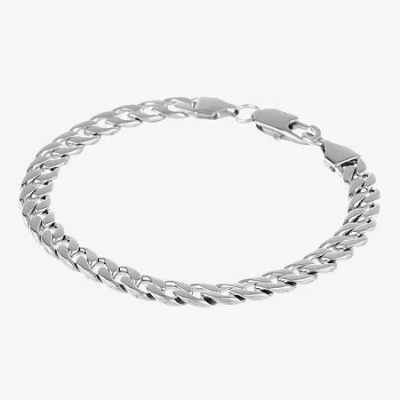 Fine Jewelry Mens Stainless Steel 8â½" 5mm Curb Bracelet In White