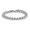 Fine Jewelry Mens Stainless Steel 9" 12mm Chunky Curb Bracelet In White