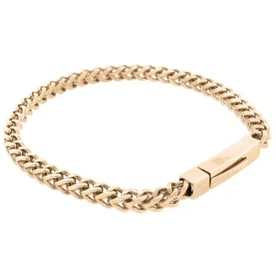 Fine Jewelry Mens Stainless Steel 9 Inch Solid Wheat Chain Bracelet In Transparent