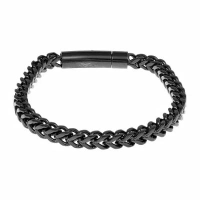 Fine Jewelry Mens Stainless Steel 9 Inch Solid Wheat Chain Bracelet In Transparent