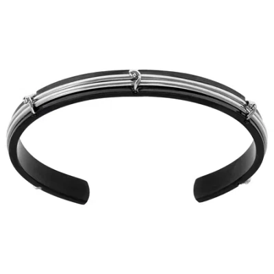 Fine Jewelry Mens Stainless Steel Bangle Bracelet In Transparent