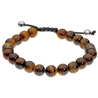 Fine Jewelry Mens Stainless Steel Beaded Bracelet In Transparent