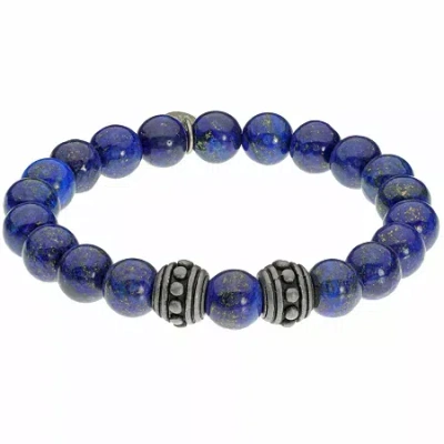 Fine Jewelry Mens Stainless Steel Beaded Bracelet In Transparent