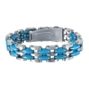 Fine Jewelry Mens Stainless Steel Blue Resin Bracelet In Multi