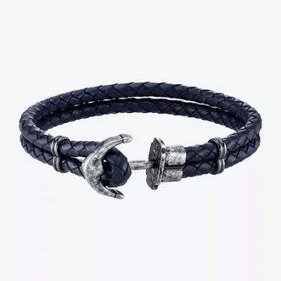 Fine Jewelry Mens Stainless Steel Cord Bracelet In Transparent
