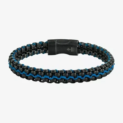 Fine Jewelry Mens Stainless Steel Cord Bracelet In Transparent