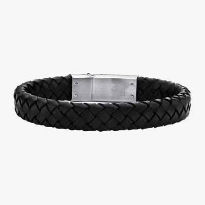 Fine Jewelry Mens Stainless Steel Cord Bracelet In Transparent