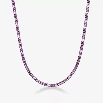 Fine Jewelry Mens Stainless Steel Curb Chain Necklace In Transparent