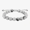 Fine Jewelry Mens Stainless Steel Genuine Stone Beaded Bolo Bracelet