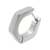 Fine Jewelry Mens Stainless Steel Huggie Hoop Earring In White
