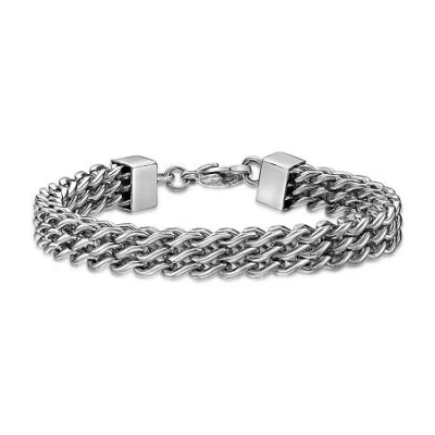 Fine Jewelry Mens Stainless Steel Multi-row Chain Bracelet In White