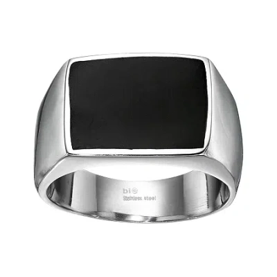 Fine Jewelry Mens Stainless Steel Ring With Resin In White