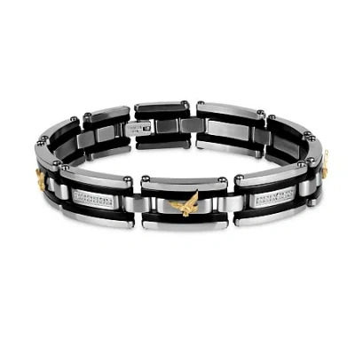Fine Jewelry Mens Stainless Steel Solid 8 1/2 Inch Link Bracelet In Transparent