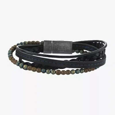 Fine Jewelry Mens Stainless Steel Strand Bracelet In Transparent