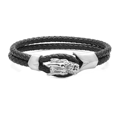 Fine Jewelry Mens Stainless Steel Wrap Bracelet In Transparent