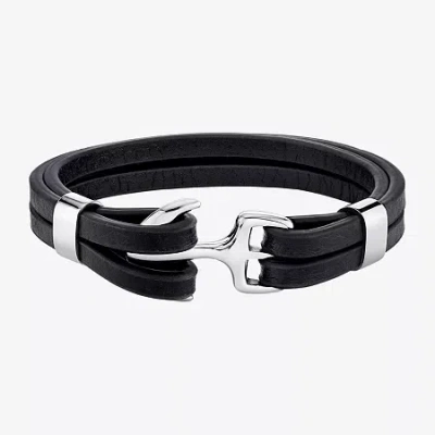 Fine Jewelry Mens Stainless Steel Wrap Bracelet In Transparent