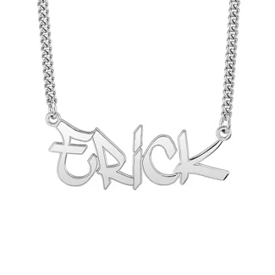 Fine Jewelry Mens Sterling Silver 20 Inch Pendant Necklace In White