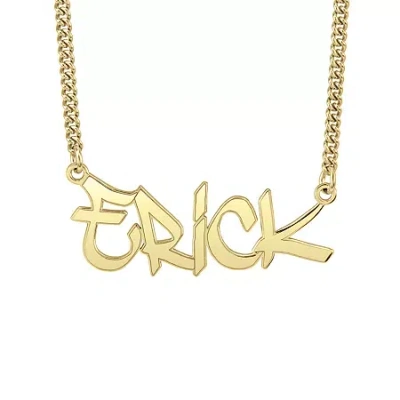 Fine Jewelry Mens Sterling Silver 20 Inch Pendant Necklace In Yellow