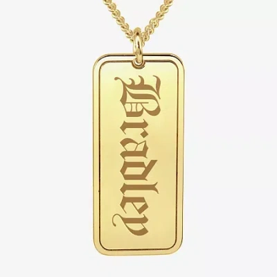 Fine Jewelry Mens Sterling Silver 20 Inch Pendant Necklace In Yellow