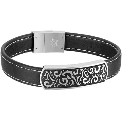 Fine Jewelry Mens Sterling Silver 8 1/2 Inch Solid Id Bracelet In Transparent