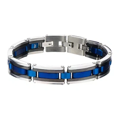 Fine Jewelry Mens Tri-tone Stainless Steel Bracelet In Multi